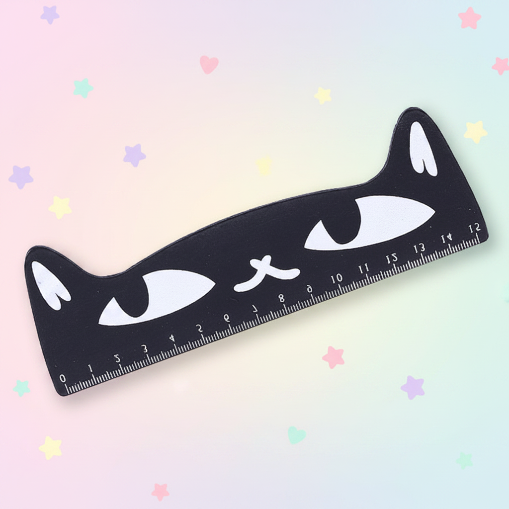 Kawaii 15cm candy color animal ruler with adorable cartoon design in pastel colors for cute school supplies and aesthetic stationery.