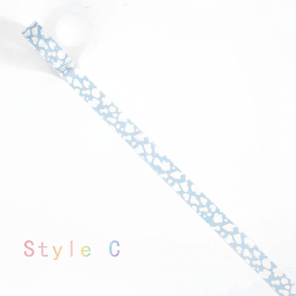 A strip of decorative washi tape with a light blue and white abstract pattern, shown diagonally on a white background with the text 'Style C' in the lower-left corner.