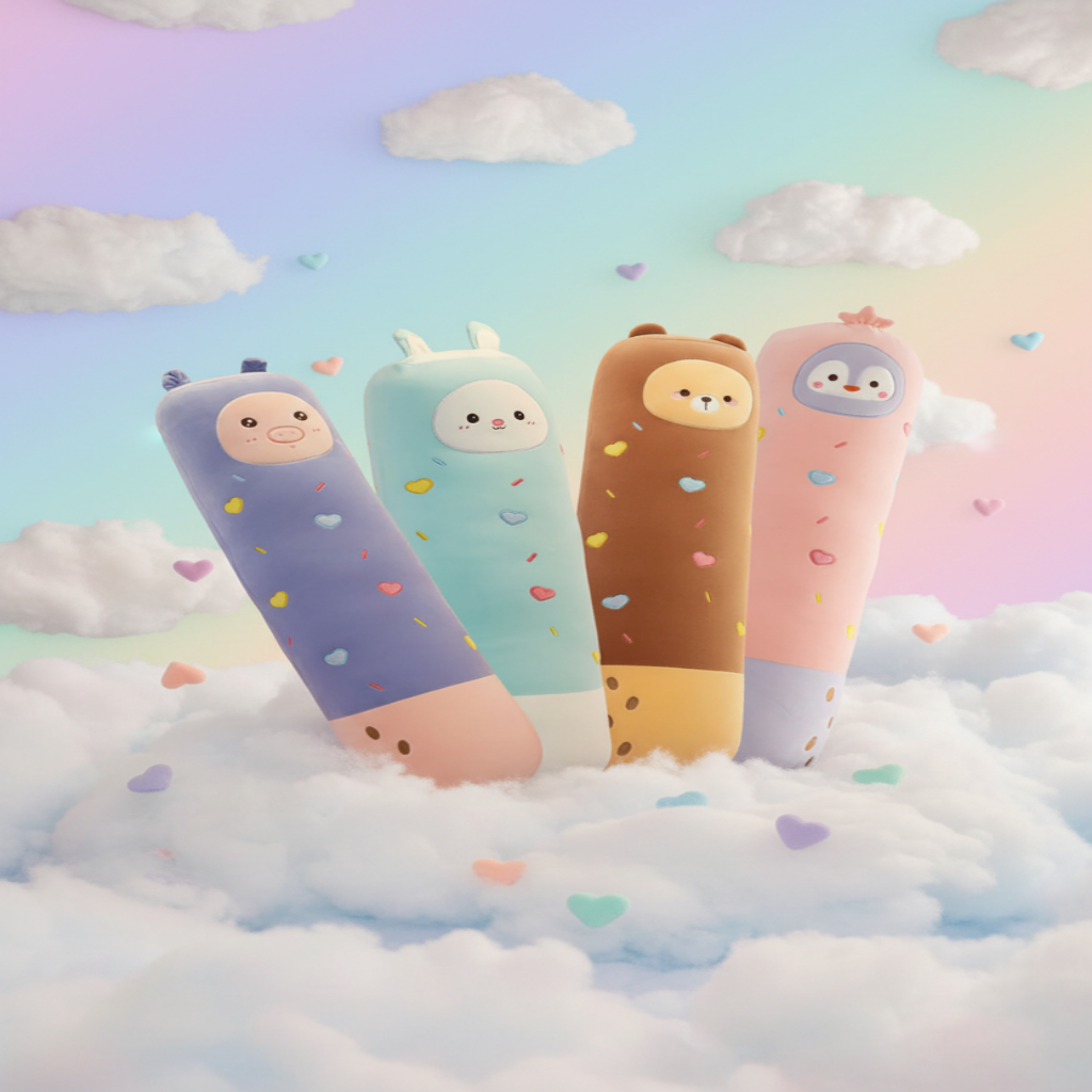 A cute cartoon illustration of a white camera-like character with a smiling face, pink cheeks, and a pink T-shirt with a rainbow popping out of the top, on a plain white background.