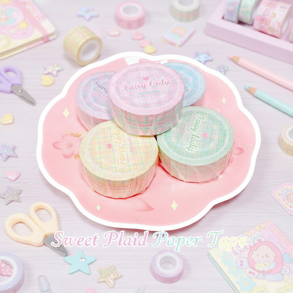 Set of four small containers with lids on a pink stand against a white background